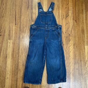 Kids AUTHENTIC WRANGLER BIB Overalls‎ Blue Denim Carpenter Sz 4T